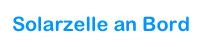 Solarzelle an Bord