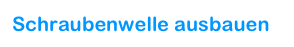 Schraubenwelle ausbauen